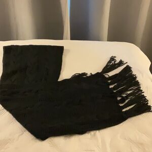 Elegant Black Knit Scarf